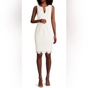Trina Turk Kahnie White Floral Lace Sheath Dress Women’s Size 10 New With Tags